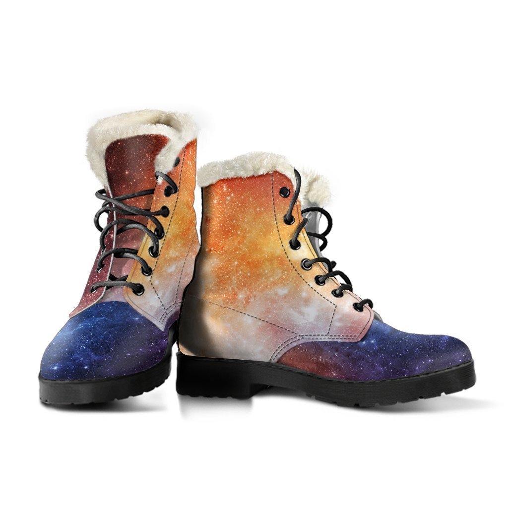 Fiery Universe Nebula Galaxy Space Print Comfy Boots GearFrost