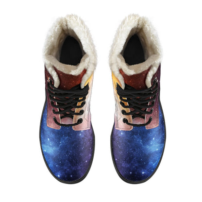 Fiery Universe Nebula Galaxy Space Print Comfy Boots GearFrost