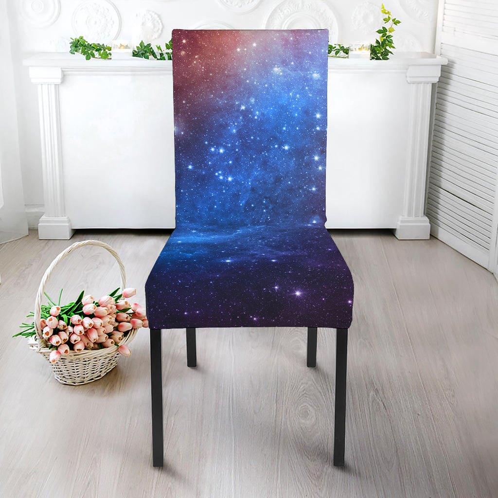 Fiery Universe Nebula Galaxy Space Print Dining Chair Slipcover