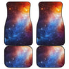 Fiery Universe Nebula Galaxy Space Print Front and Back Car Floor Mats