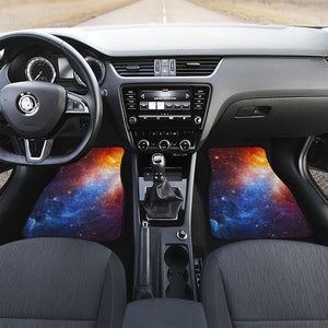 Fiery Universe Nebula Galaxy Space Print Front and Back Car Floor Mats