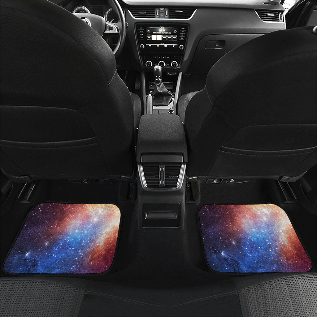 Fiery Universe Nebula Galaxy Space Print Front and Back Car Floor Mats