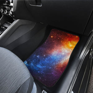 Fiery Universe Nebula Galaxy Space Print Front and Back Car Floor Mats