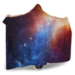 Fiery Universe Nebula Galaxy Space Print Hooded Blanket