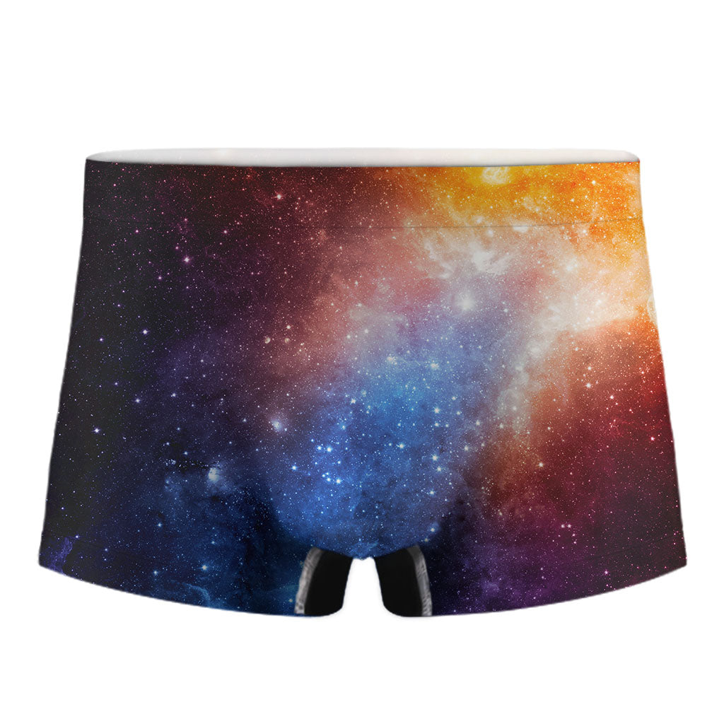 Fiery Universe Nebula Galaxy Space Print Men's Boxer Briefs