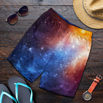 Fiery Universe Nebula Galaxy Space Print Men's Shorts