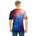 Fiery Universe Nebula Galaxy Space Print Men's T-Shirt