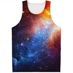 Fiery Universe Nebula Galaxy Space Print Men's Tank Top