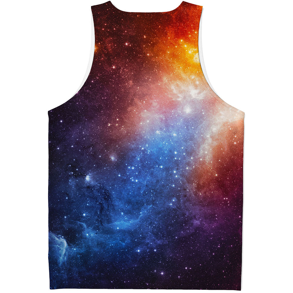 Fiery Universe Nebula Galaxy Space Print Men's Tank Top