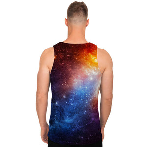 Fiery Universe Nebula Galaxy Space Print Men's Tank Top