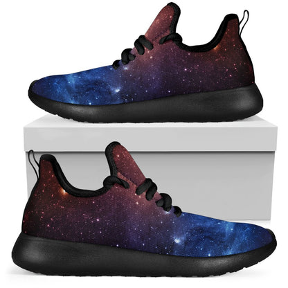 Fiery Universe Nebula Galaxy Space Print Mesh Knit Shoes GearFrost