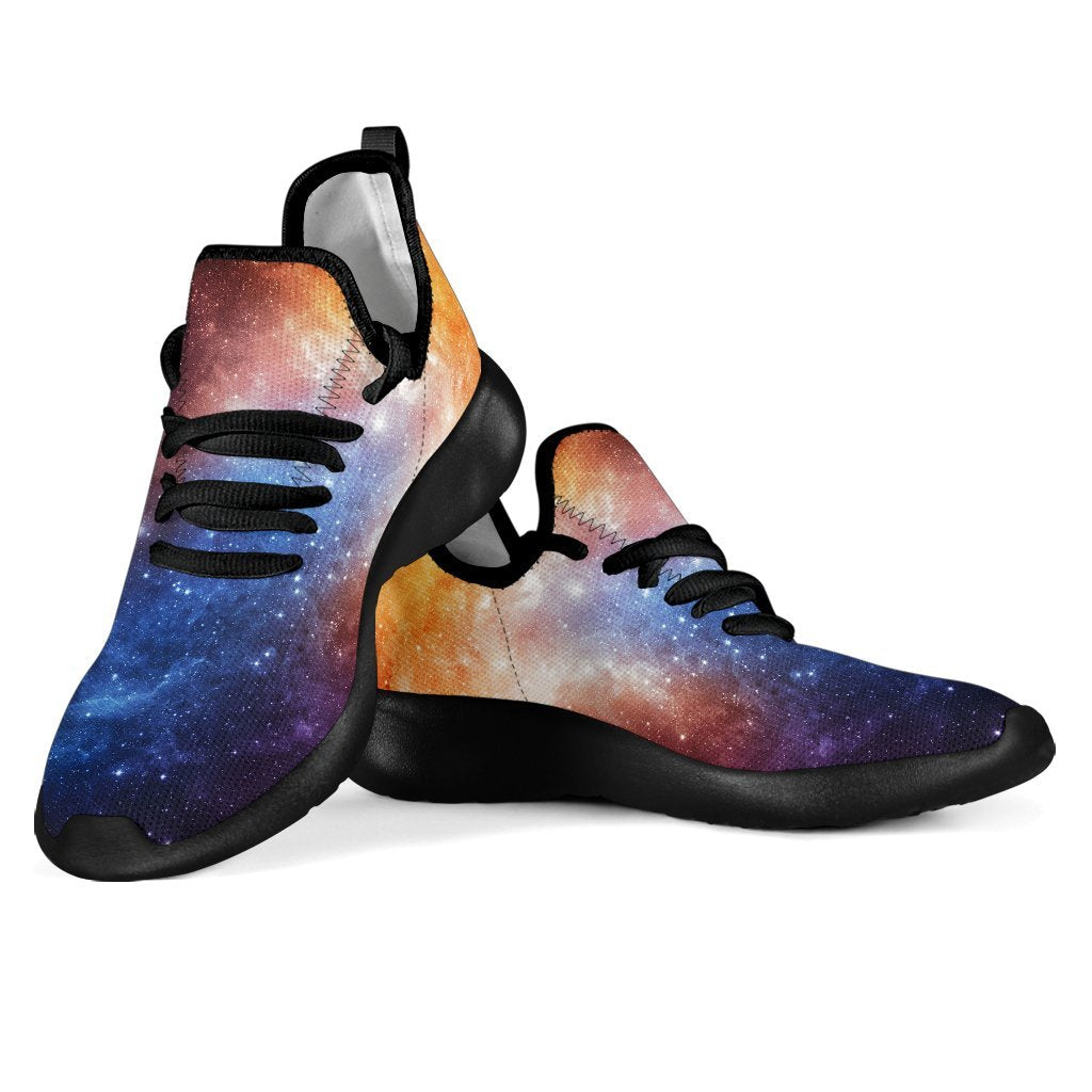 Fiery Universe Nebula Galaxy Space Print Mesh Knit Shoes GearFrost