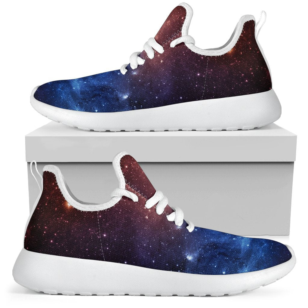 Fiery Universe Nebula Galaxy Space Print Mesh Knit Shoes GearFrost