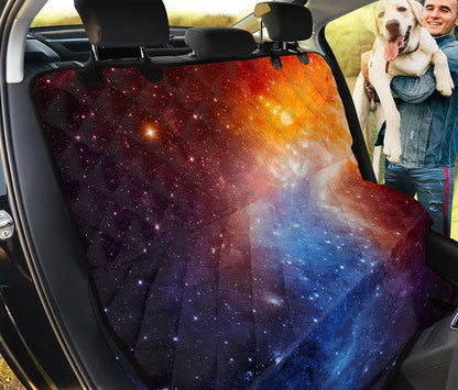 Fiery Universe Nebula Galaxy Space Print Pet Car Back Seat Cover