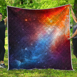 Fiery Universe Nebula Galaxy Space Print Quilt