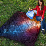 Fiery Universe Nebula Galaxy Space Print Quilt