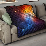 Fiery Universe Nebula Galaxy Space Print Quilt