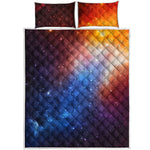 Fiery Universe Nebula Galaxy Space Print Quilt Bed Set
