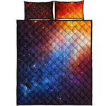 Fiery Universe Nebula Galaxy Space Print Quilt Bed Set