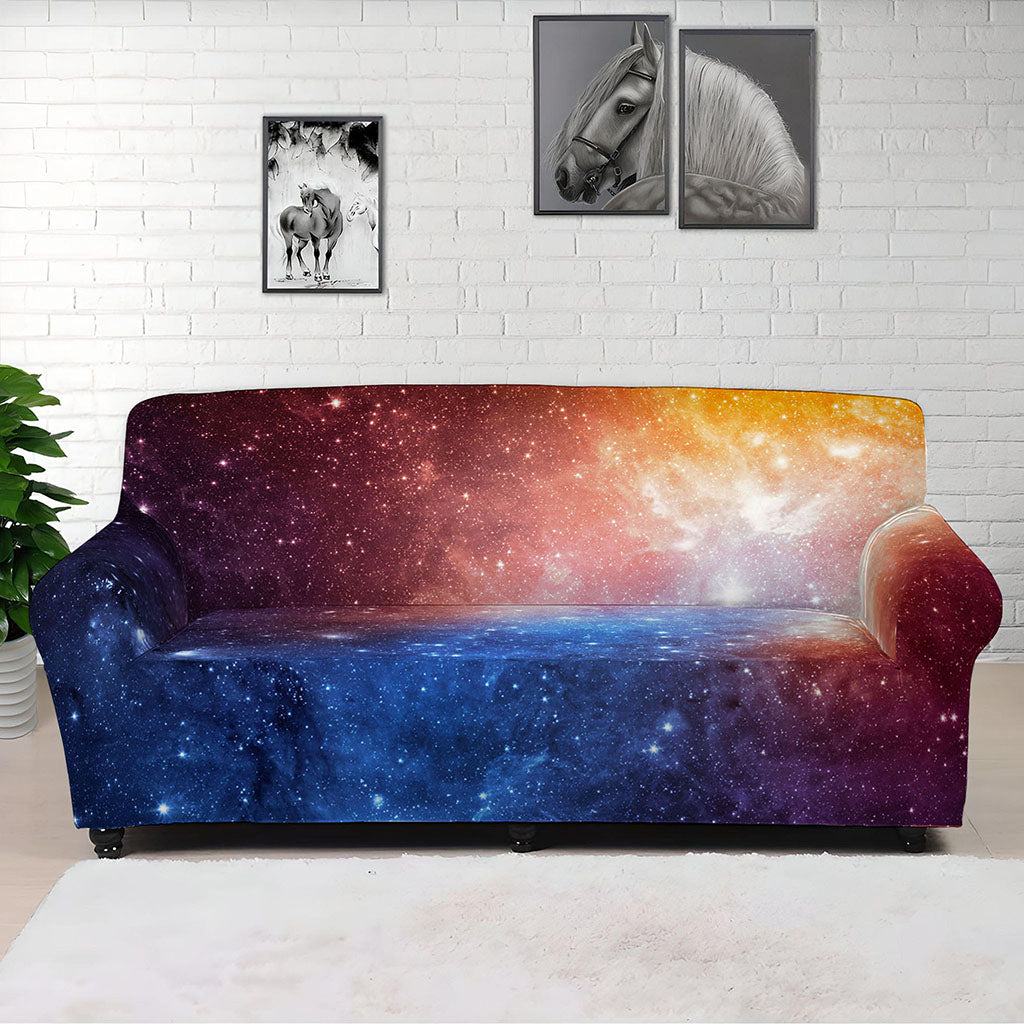 Fiery Universe Nebula Galaxy Space Print Sofa Cover