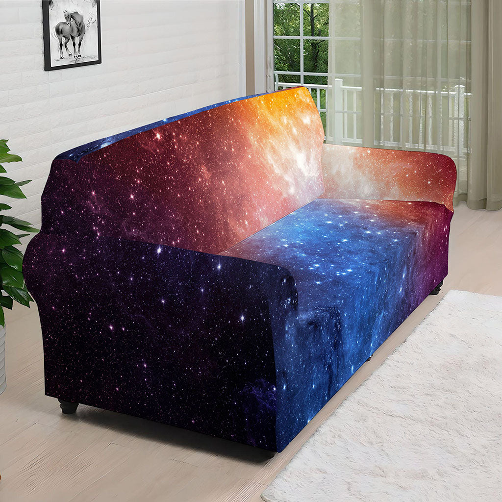 Fiery Universe Nebula Galaxy Space Print Sofa Cover