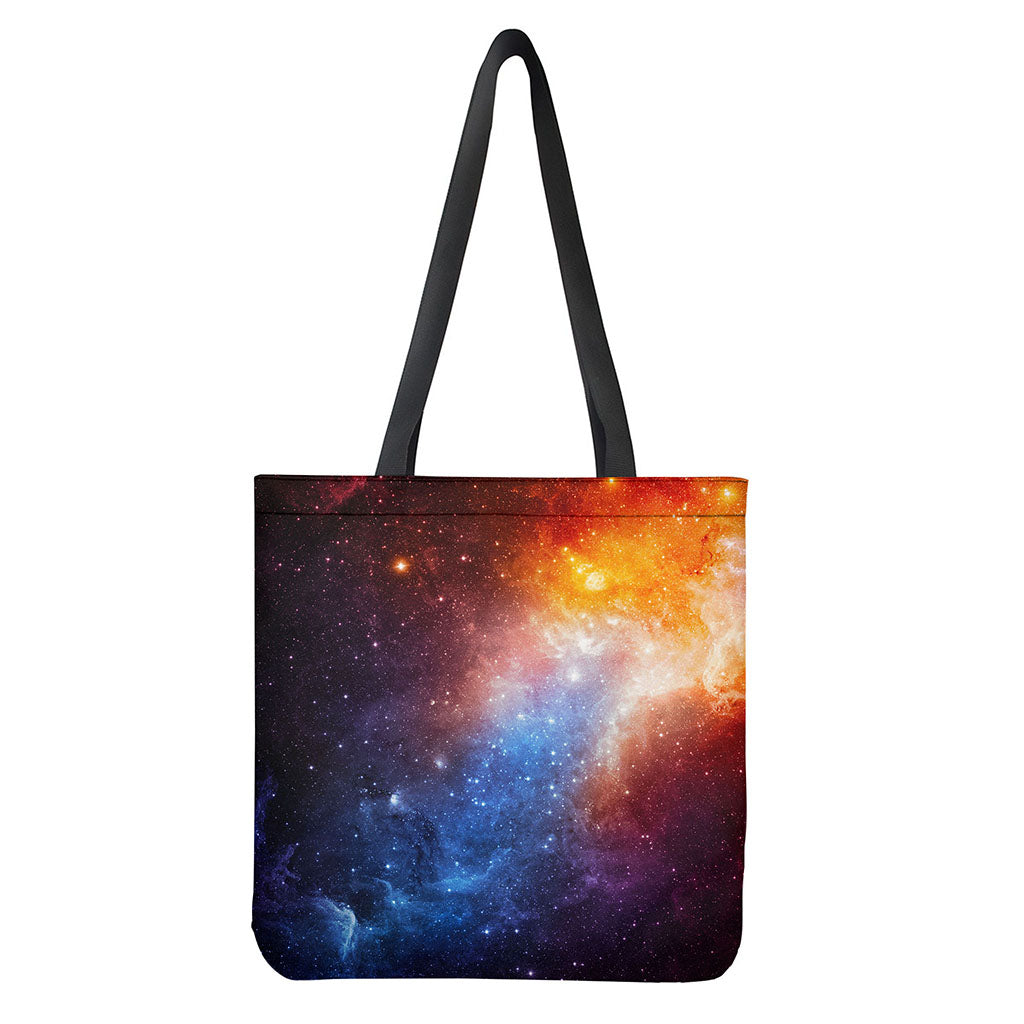 Fiery Universe Nebula Galaxy Space Print Tote Bag