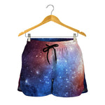 Fiery Universe Nebula Galaxy Space Print Women's Shorts