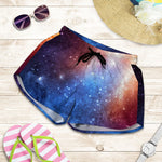 Fiery Universe Nebula Galaxy Space Print Women's Shorts