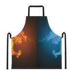 Fire And Ice Dragons Print Apron