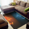 Fire And Ice Dragons Print Area Rug