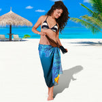 Fire And Ice Dragons Print Beach Sarong Wrap