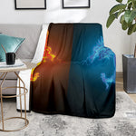 Fire And Ice Dragons Print Blanket