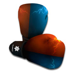Fire And Ice Dragons Print Boxing Gloves