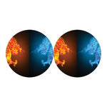 Fire And Ice Dragons Print Car Coasters