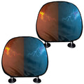 Fire And Ice Dragons Print Car Headrest Covers