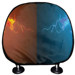 Fire And Ice Dragons Print Car Headrest Covers