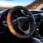 Fire And Ice Dragons Print Car Steering Wheel Cover