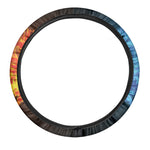 Fire And Ice Dragons Print Car Steering Wheel Cover