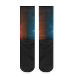 Fire And Ice Dragons Print Crew Socks