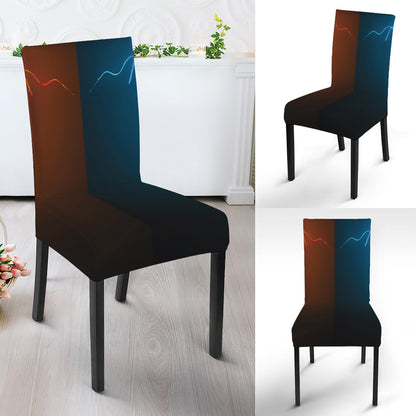 Fire And Ice Dragons Print Dining Chair Slipcover