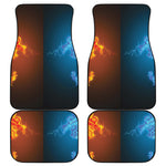 Fire And Ice Dragons Print Front and Back Car Floor Mats