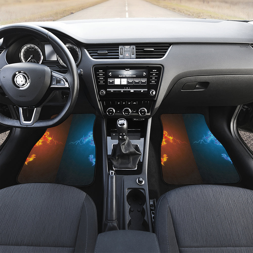 Fire And Ice Dragons Print Front Car Floor Mats