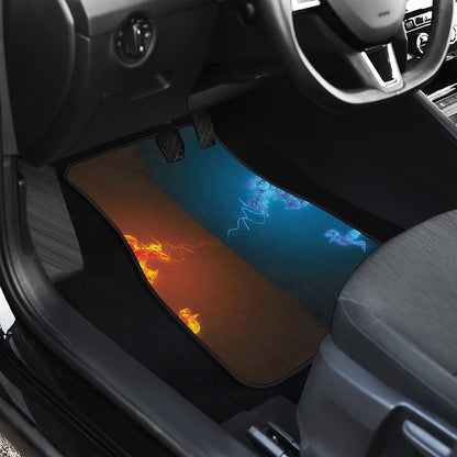 Fire And Ice Dragons Print Front Car Floor Mats