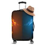 Fire And Ice Dragons Print Luggage Cover