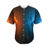 Fire And Ice Dragons Print Men's Baseball Jersey