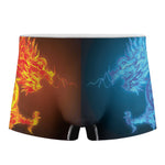 Fire And Ice Dragons Print Men's Boxer Briefs