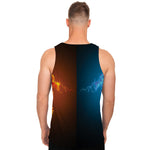 Fire And Ice Dragons Print Men's Tank Top