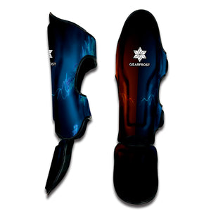 Fire And Ice Dragons Print Muay Thai Shin Guard