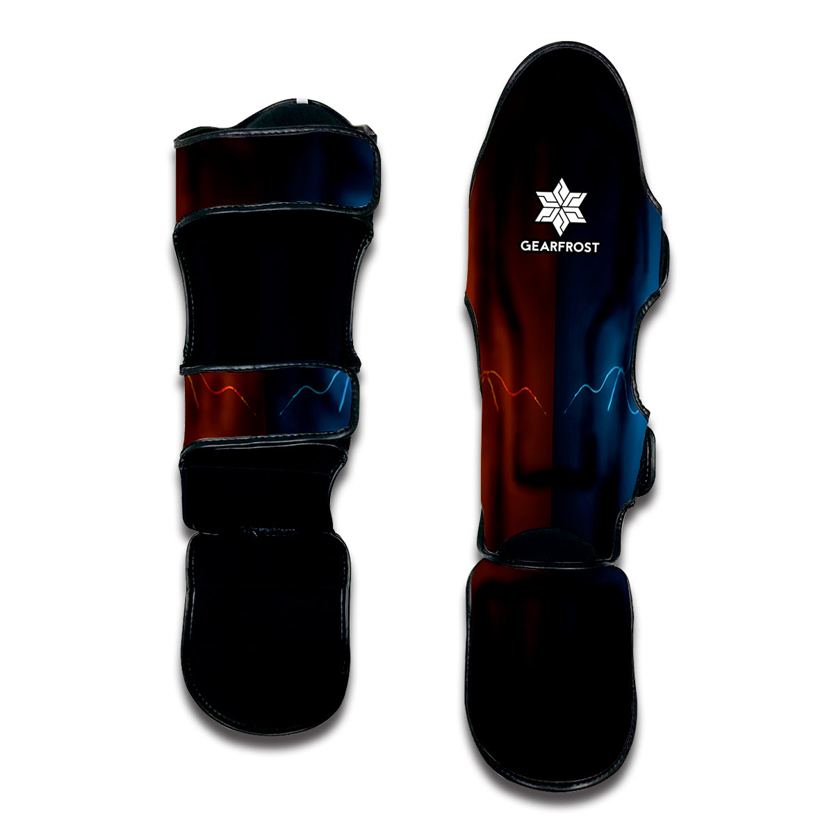 Fire And Ice Dragons Print Muay Thai Shin Guard