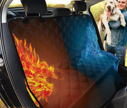 Fire And Ice Dragons Print Pet Car Back Seat Cover